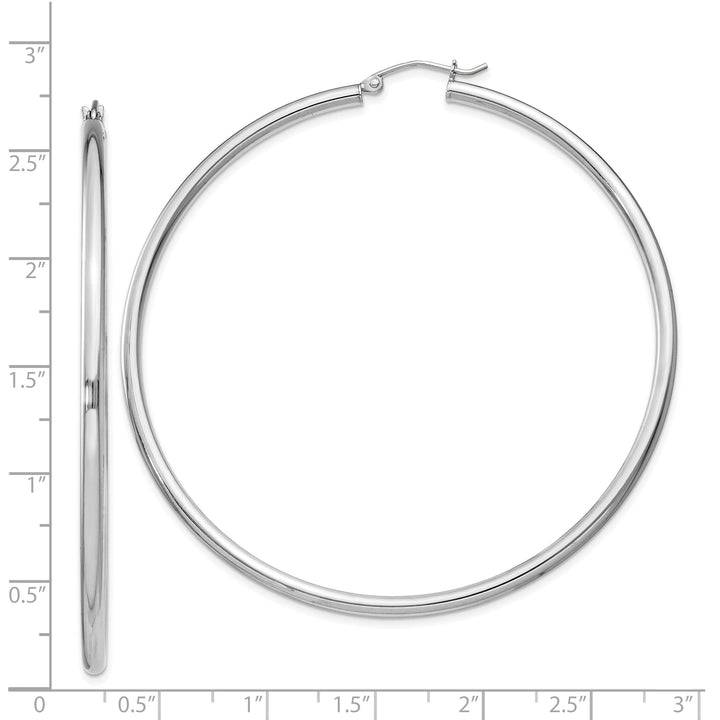 Sterling Silver Hollow Tube Hoop Hinged Earring