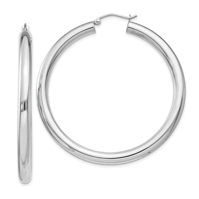 Silver Hollow Round Hoop Hinged Earrings at $ 66.63 only from Jewelryshopping.com