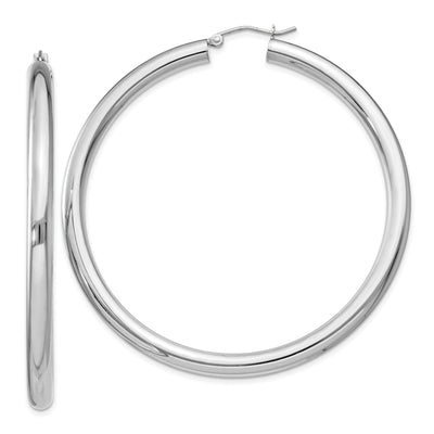 Silver Hollow Round Hoop Hinged Earrings at $ 76.82 only from Jewelryshopping.com