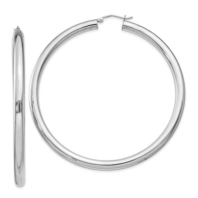 Silver Hollow Round Hoop Hinged Earrings at $ 83.73 only from Jewelryshopping.com