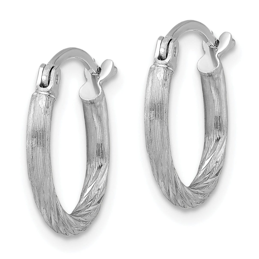 Sterling Silver D.C Hoop Hinged Earrings