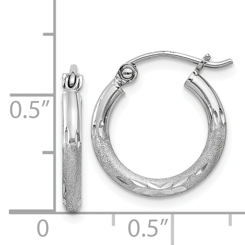 Sterling Silver D.C Hoop Hinged Earrings