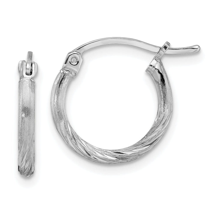 Sterling Silver D.C Hoop Hinged Earrings