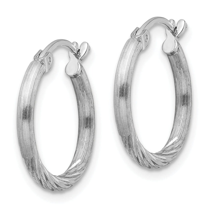 Sterling Silver D.C Hoop Hinged Earrings