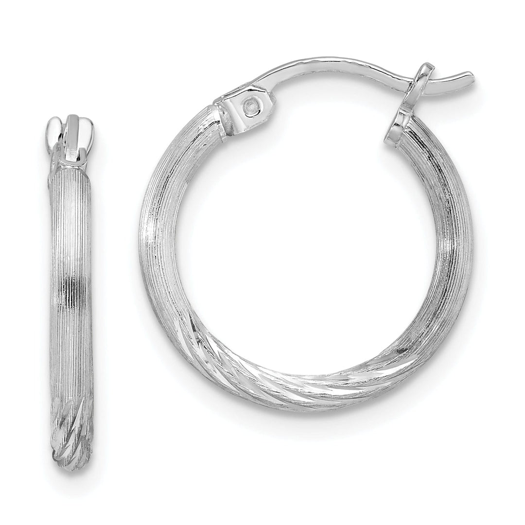 Sterling Silver D.C Hoop Hinged Earrings