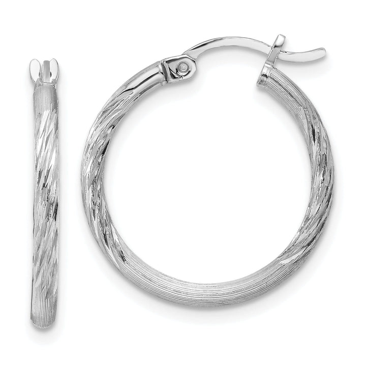 Sterling Silver D.C Hoop Hinged Earrings