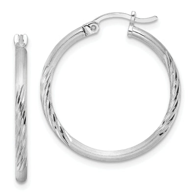 Silver D.C Round Hoop Hinged Earrings at $ 18.42 only from Jewelryshopping.com