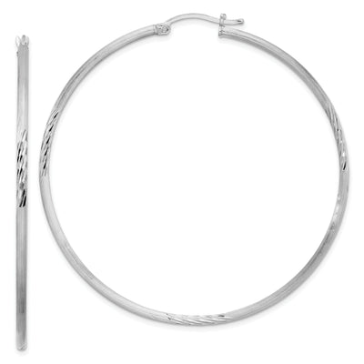 Silver D.C Round Hoop Hinged Earrings at $ 46.28 only from Jewelryshopping.com