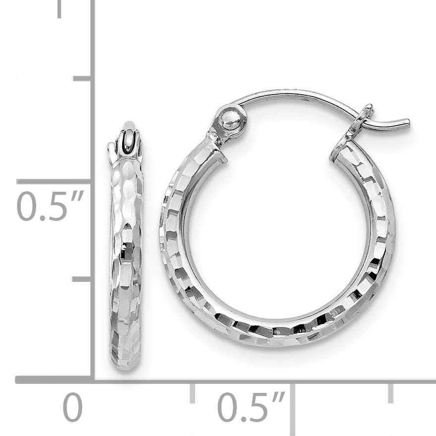 Silver D.C Hollow Round Hoop Wire Cluch Earring