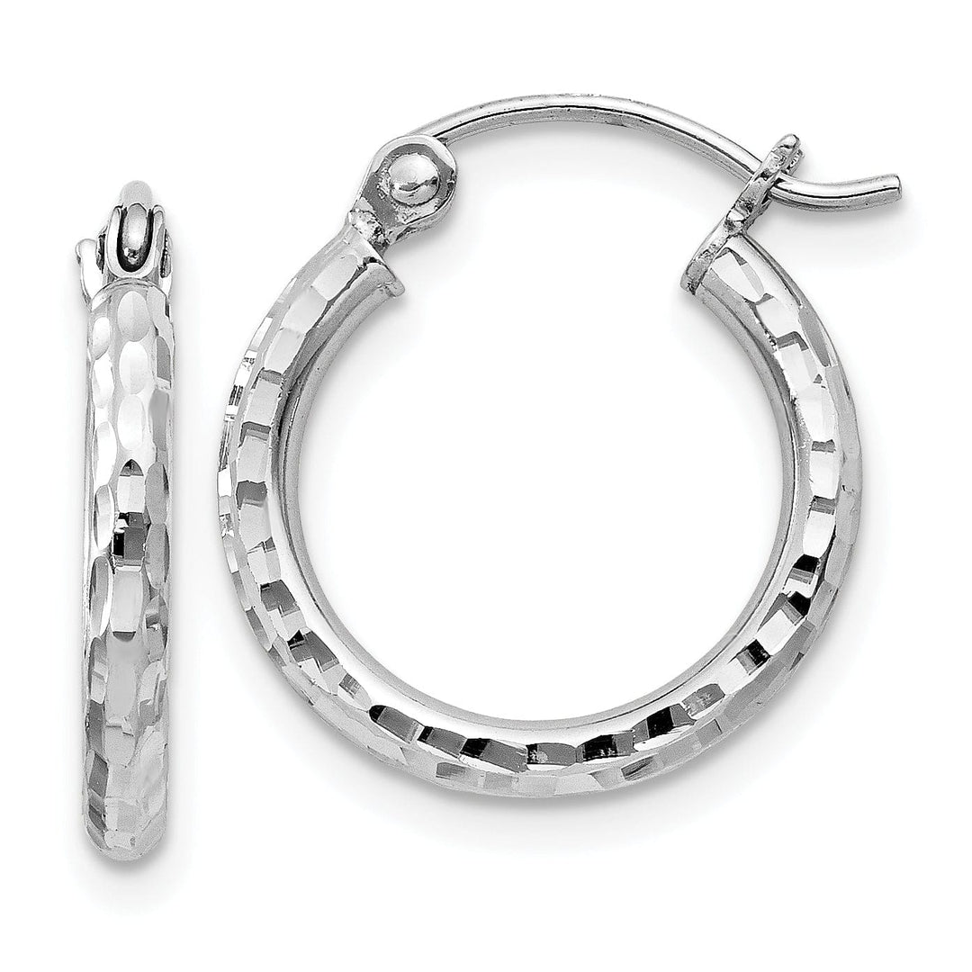 Silver D.C Hollow Round Hoop Wire Cluch Earring