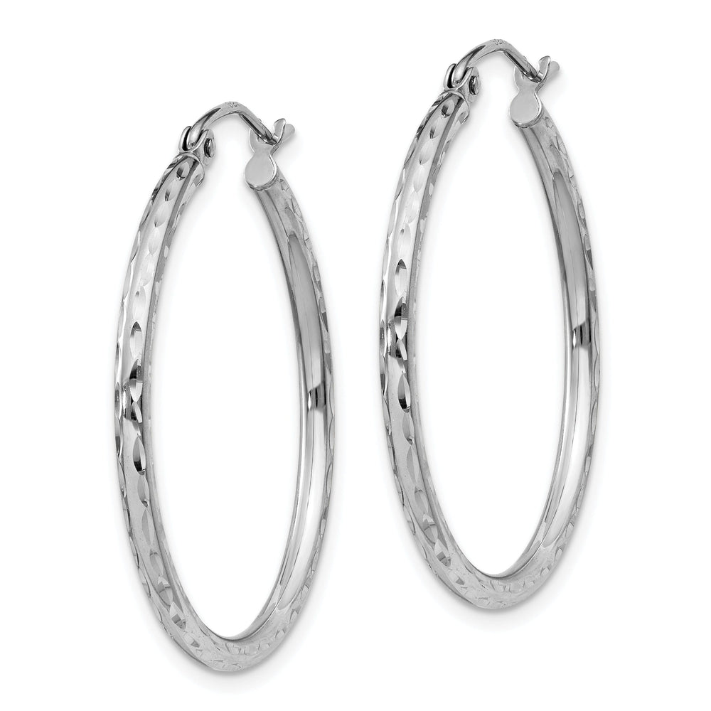 Silver D.C Hollow Round Hoop Wire Cluch Earring