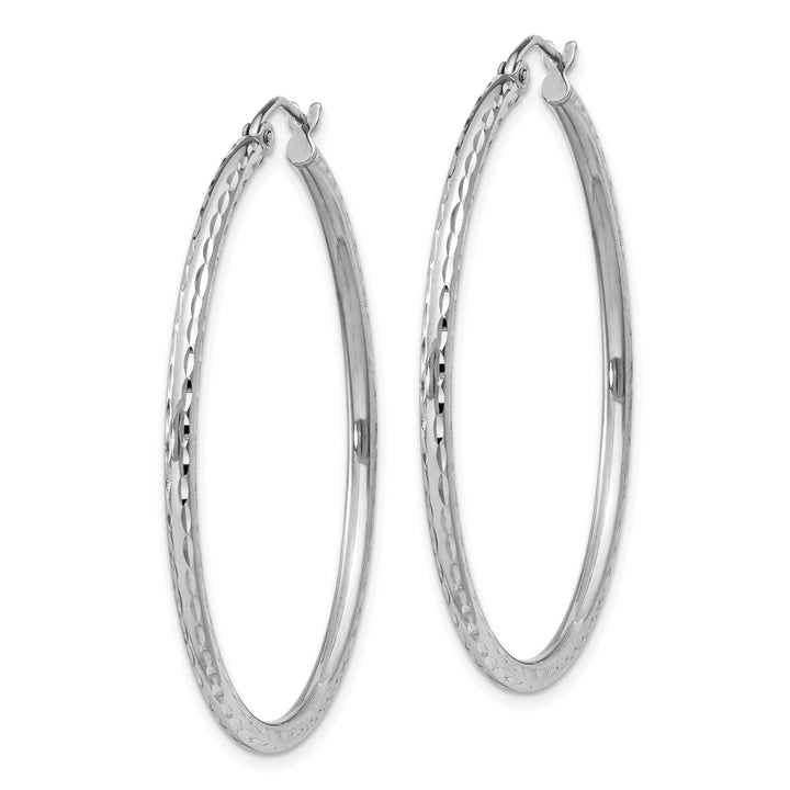 Silver D.C Hollow Round Hoop Wire Cluch Earring