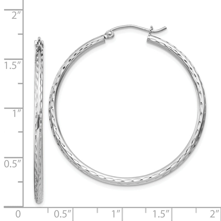 Silver D.C Hollow Round Hoop Wire Cluch Earring