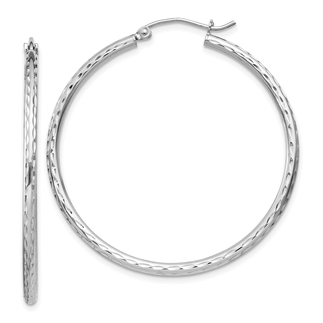 Silver D.C Hollow Round Hoop Wire Cluch Earring