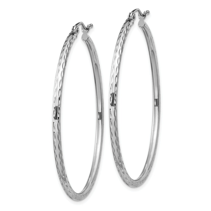 Silver D.C Hollow Round Hoop Wire Cluch Earring