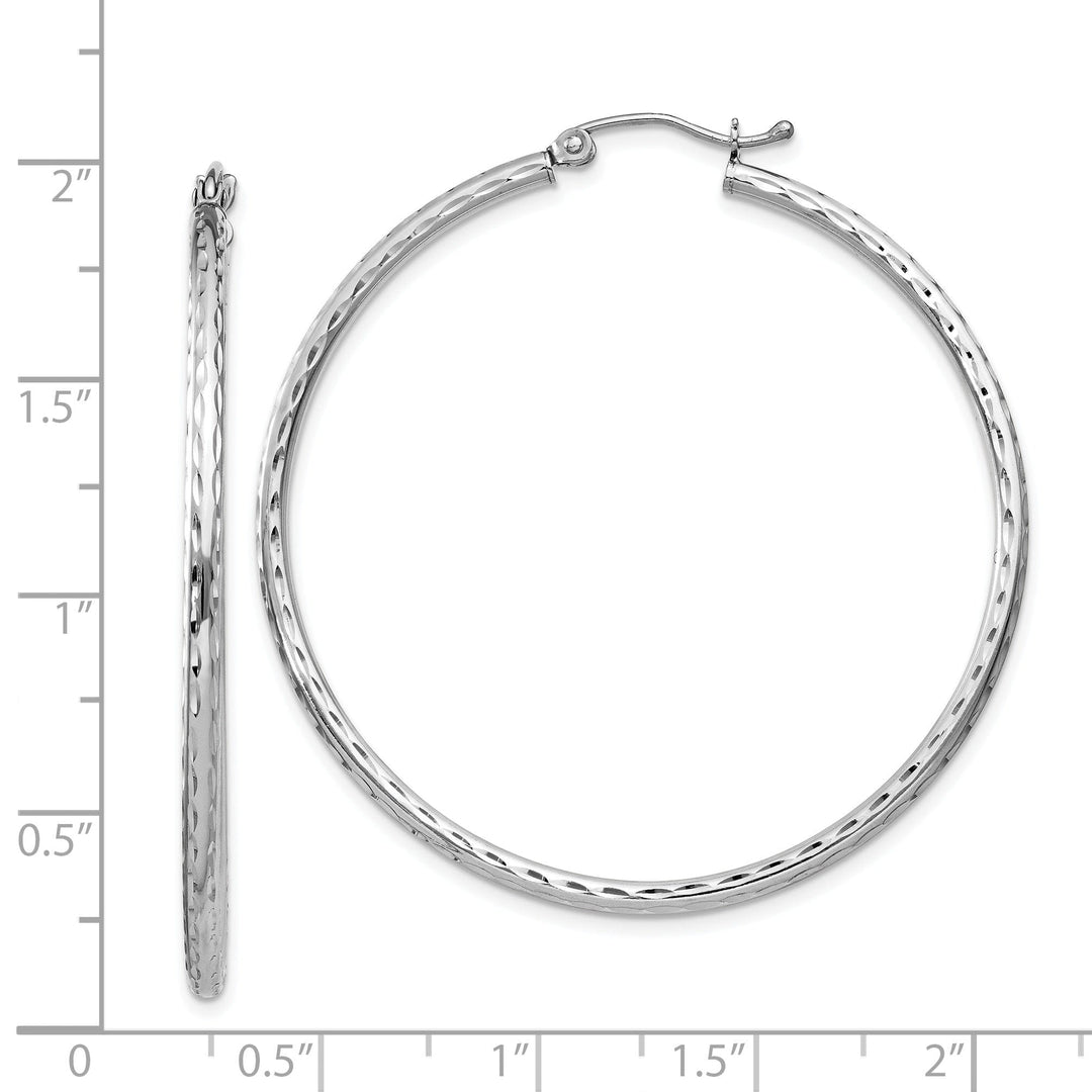 Silver D.C Hollow Round Hoop Wire Cluch Earring