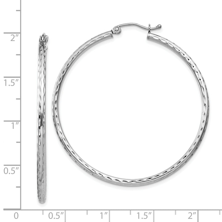 Silver D.C Hollow Round Hoop Wire Cluch Earring