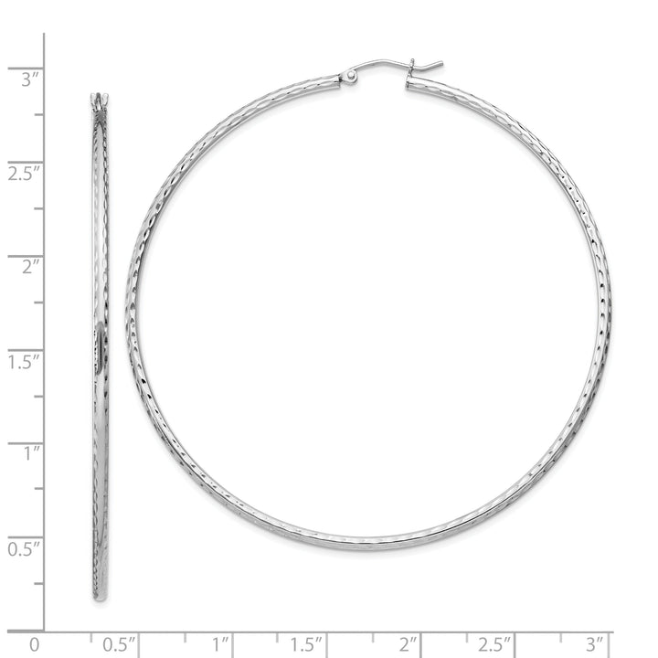 Silver D.C Hollow Round Hoop Wire Cluch Earring