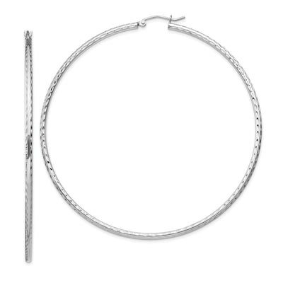 Silver D.C Hollow Round Hoop Wire Cluch Earring at $ 50.69 only from Jewelryshopping.com