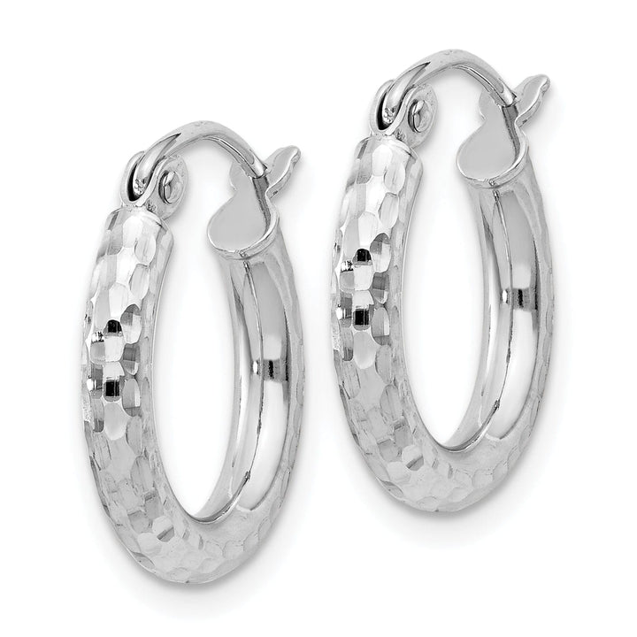 Silver D.C Hollow Hoop Wire Cluch Earrings