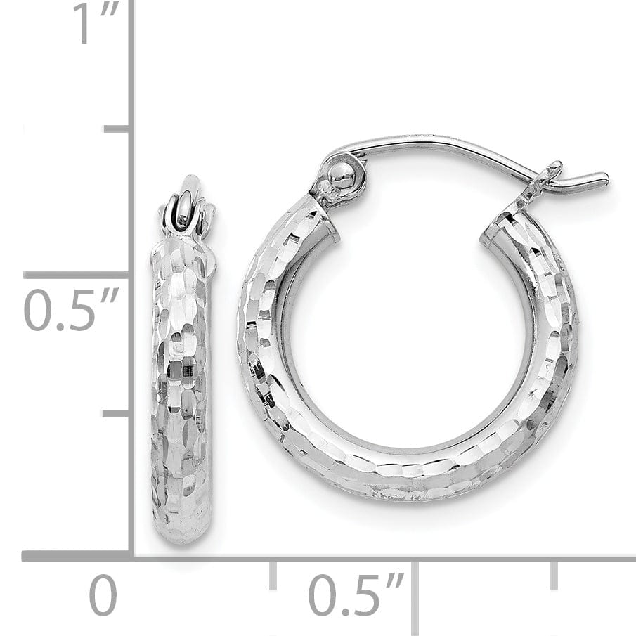 Silver D.C Hollow Hoop Wire Cluch Earrings