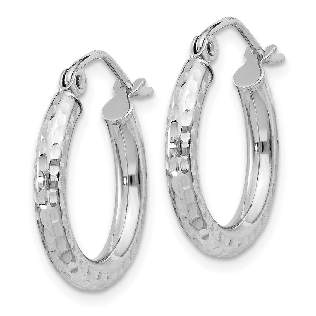 Silver D.C Hollow Hoop Wire Cluch Earrings