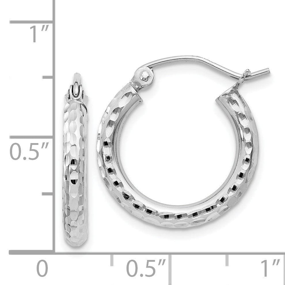 Silver D.C Hollow Hoop Wire Cluch Earrings