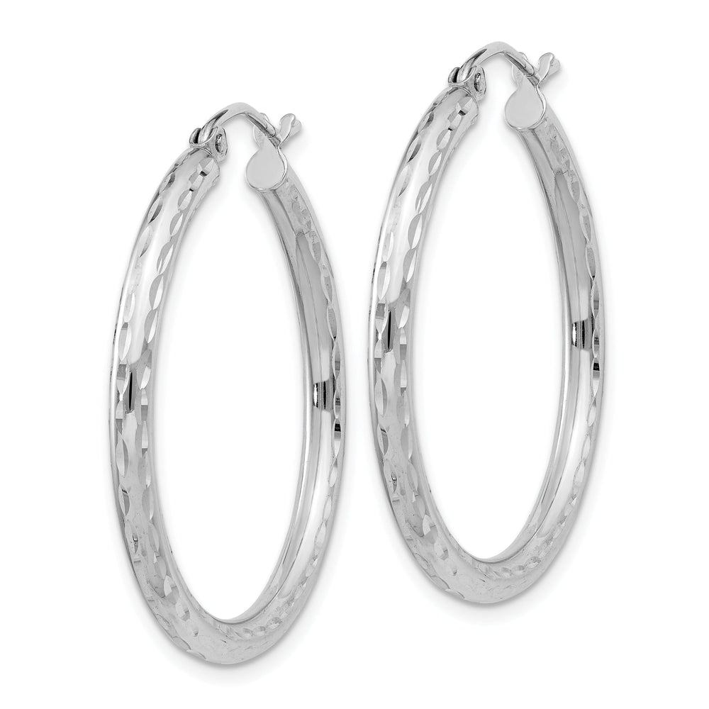 Silver D.C Hollow Hoop Wire Cluch Earrings