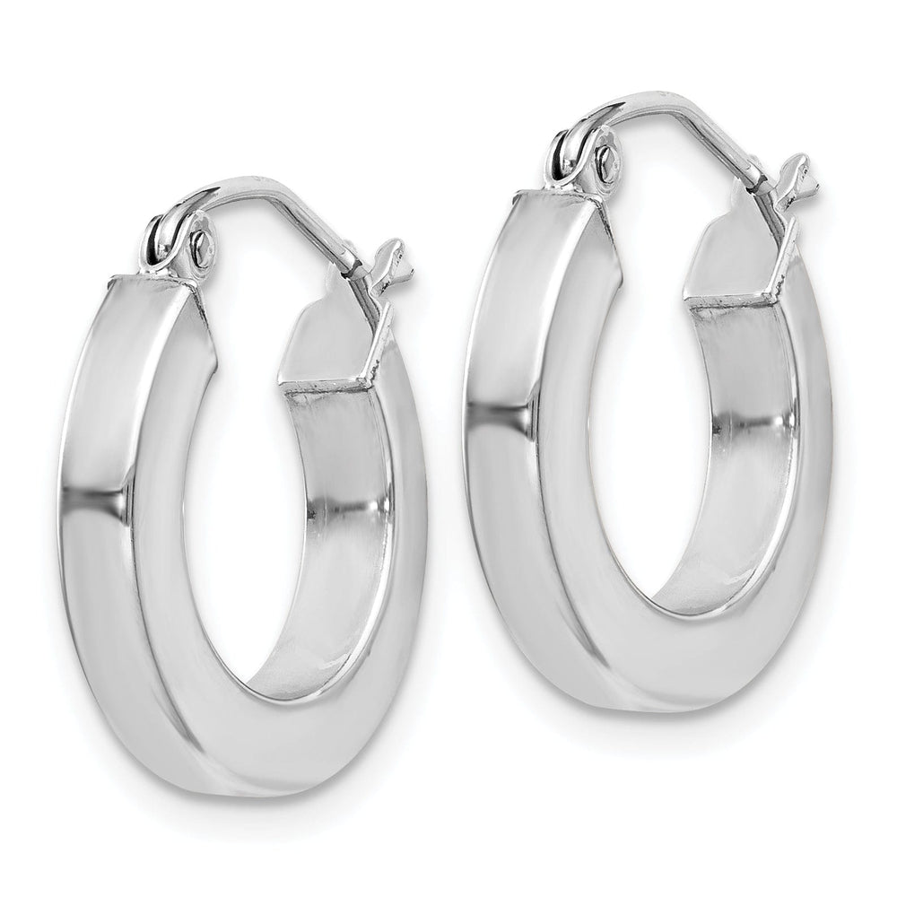 Sterling Silver D.C Square Tube Hoop Earrings