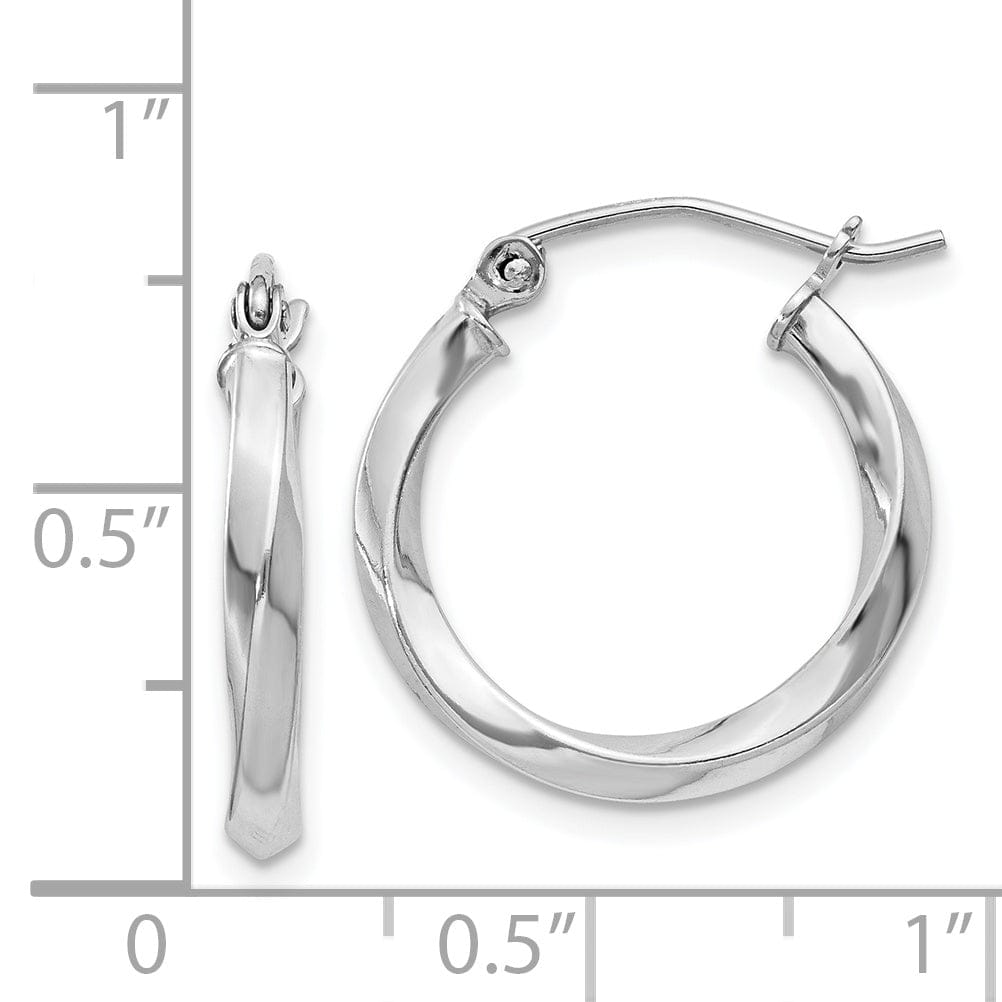 Sterling Silver Twisted Hoop Earrings