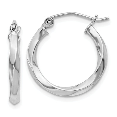 Sterling Silver Twisted Hoop Earrings at $ 16.38 only from Jewelryshopping.com