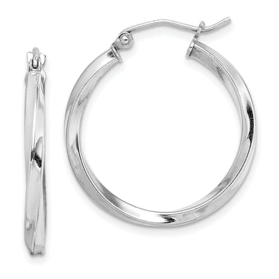Sterling Silver Twisted Hoop Earrings at $ 20.98 only from Jewelryshopping.com