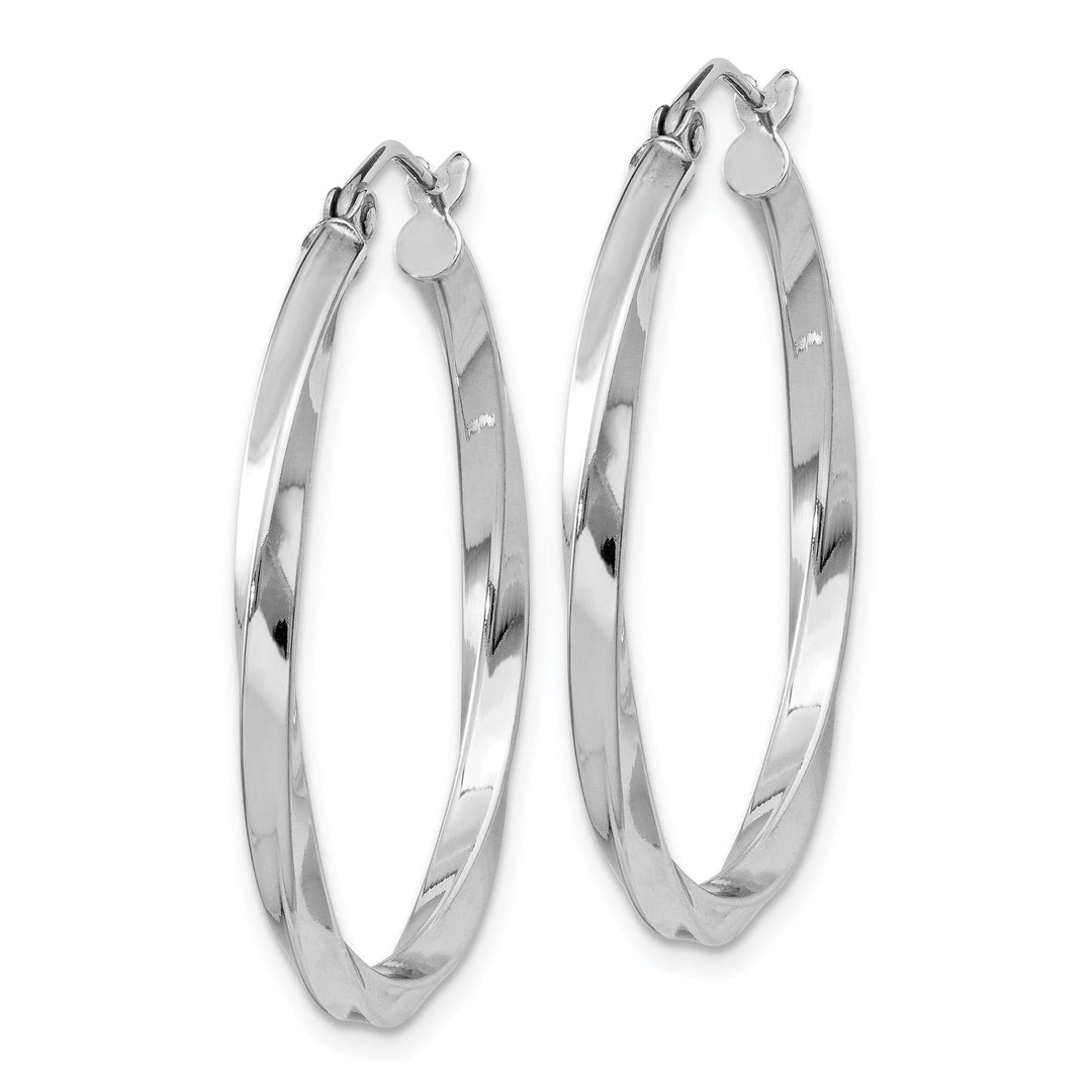 Sterling Silver Twisted Hoop Earrings