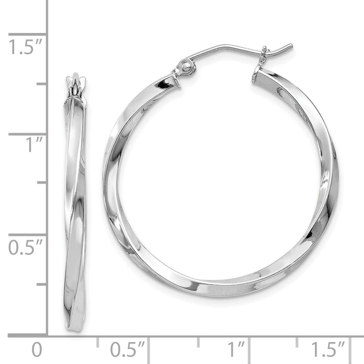 Sterling Silver Twisted Hoop Earrings