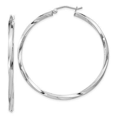 Sterling Silver Twisted Hoop Earrings at $ 41.06 only from Jewelryshopping.com