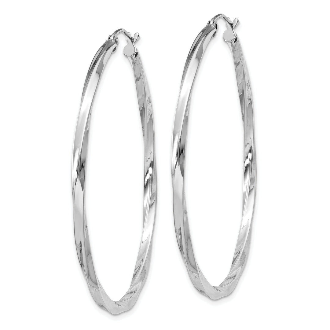 Sterling Silver Twisted Hoop Earrings