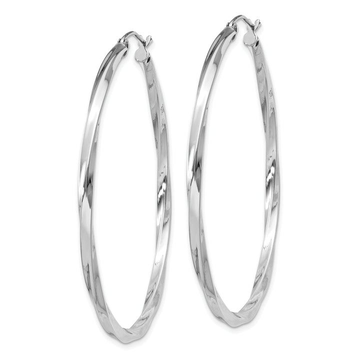 Sterling Silver Twisted Hoop Earrings