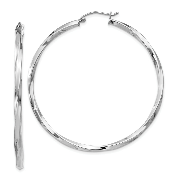 Sterling Silver Twisted Hoop Earrings