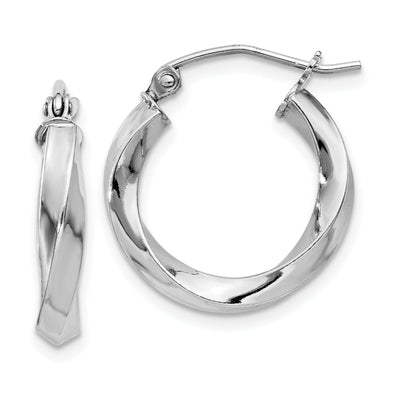 Sterling Silver Twisted Hoop Earrings at $ 18.21 only from Jewelryshopping.com