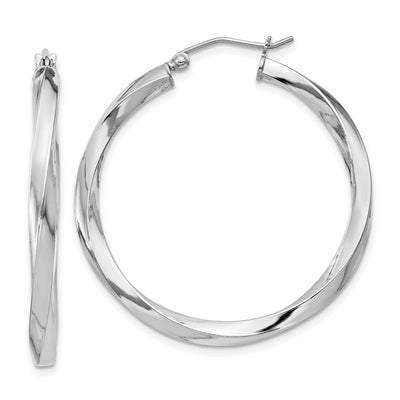 Sterling Silver 3MM Twisted Hoop Earrings at $ 35.24 only from Jewelryshopping.com