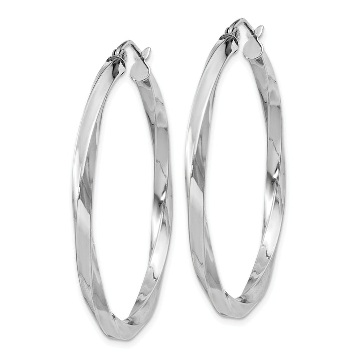 Sterling Silver 3MM Twisted Hoop Earrings