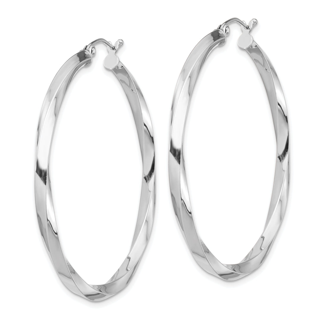 Sterling Silver 3MM Twisted Hoop Earrings