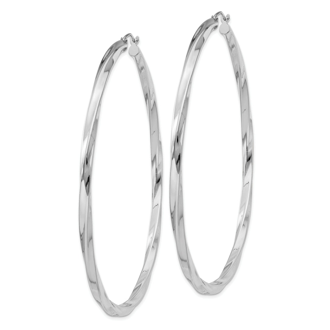 Sterling Silver Twisted Hoop Earrings