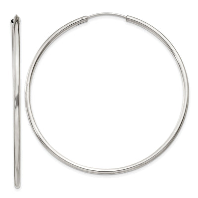 Sterling Silver Endless Hoop Earrings 55MM at $ 24.23 only from Jewelryshopping.com