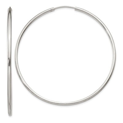 Sterling Silver Endless Hoop Earrings 60MM at $ 28.96 only from Jewelryshopping.com
