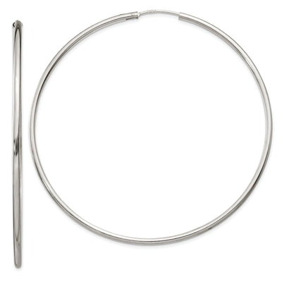 Sterling Silver Endless Hoop Earrings 70MM at $ 30.83 only from Jewelryshopping.com