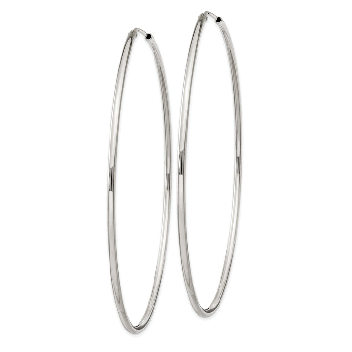 Sterling Silver Endless Hoop Earrings 2mmx80mm