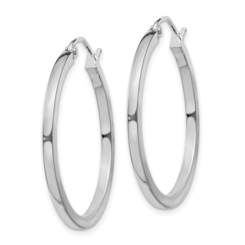 Sterling Silver 2MM Square Tube Hoop Earrings