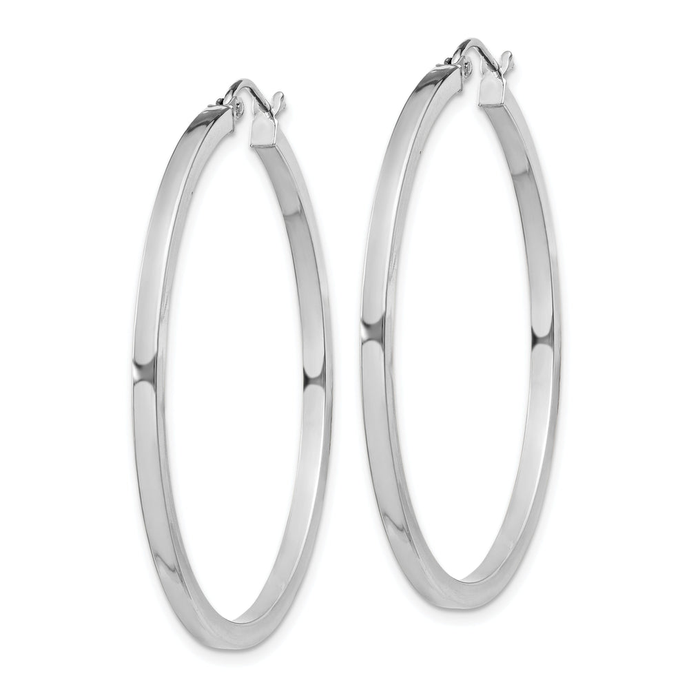 Sterling Silver 2MM Square Tube Hoop Earrings