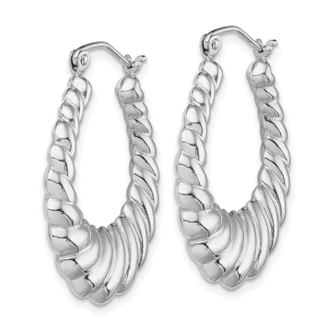 Sterling Silver Shrimp Hoop Earrings